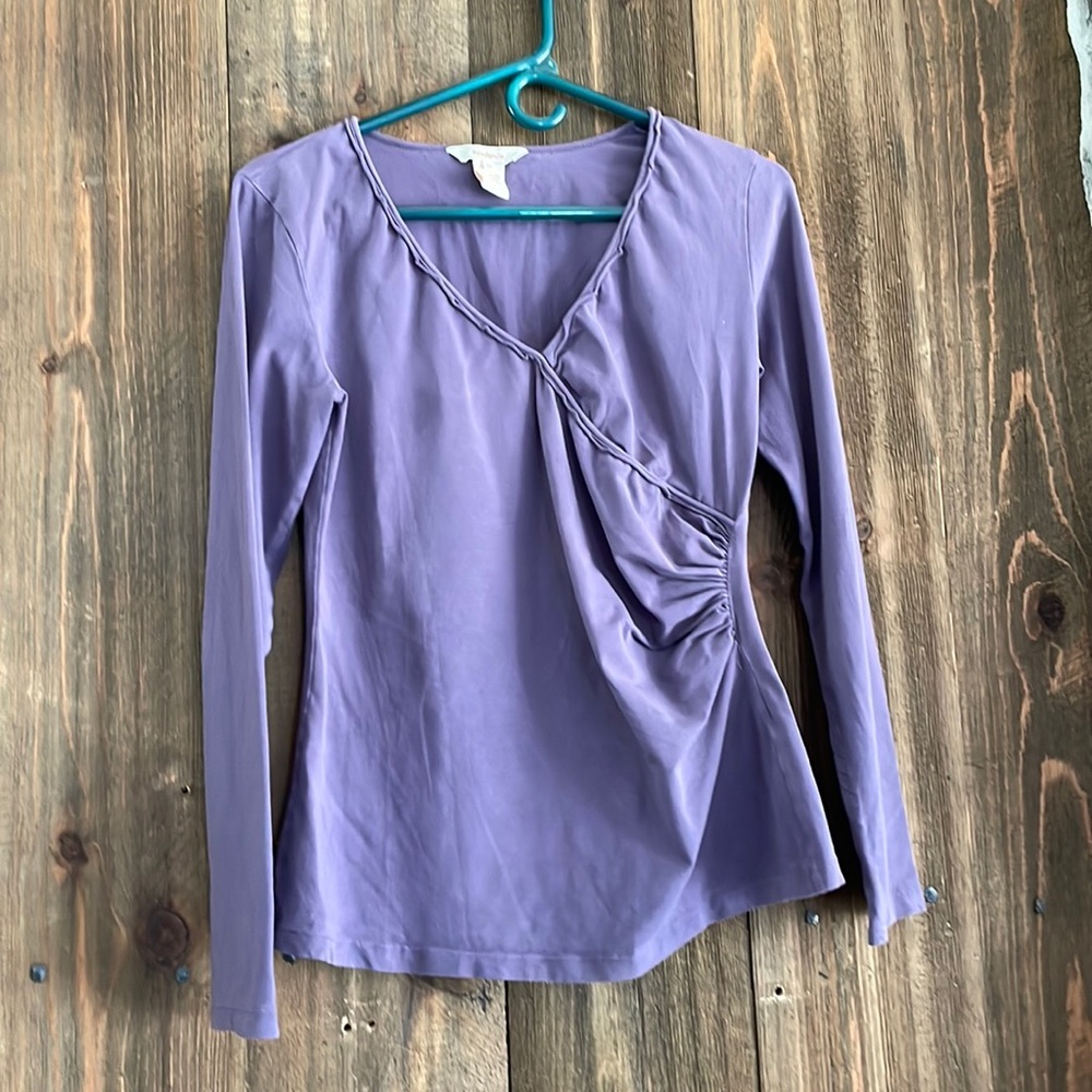Sundance, Size Small, ruched V-neck T-Shirt
